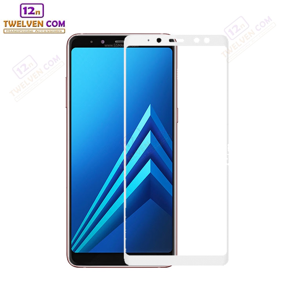 [FLASH SALE] zenBlade 5D Full Cover Tempered Glass Samsung A8+ (2018) - Putih