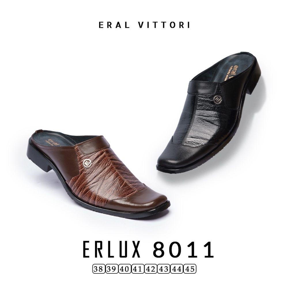 Eral Vittori - Erlux 8011 Sepatu Sandal Pria Kulit Bustong