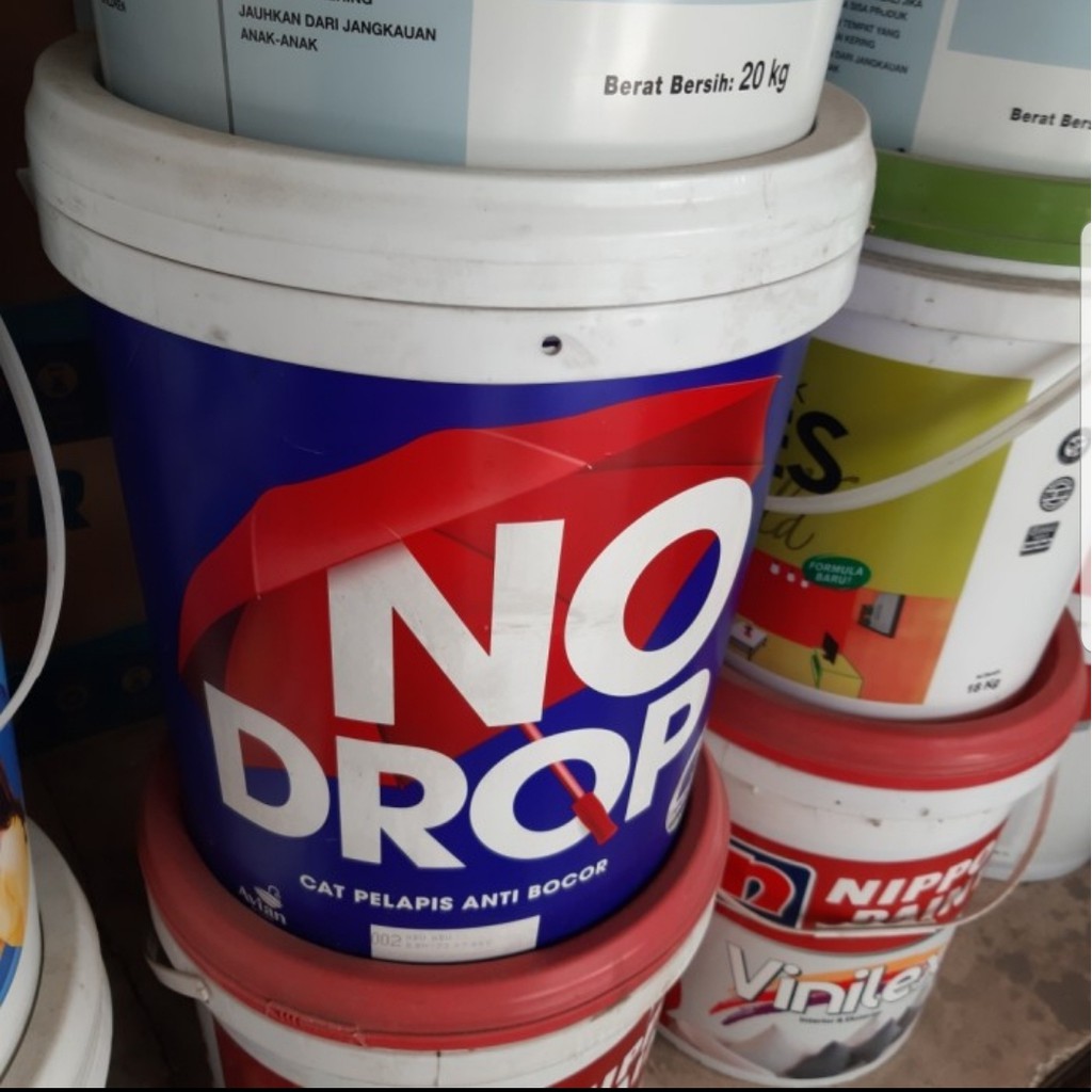 No Drop 20kg Cat Pelapis Anti Bocor/ Waterproofing Nodrop 20 kg 1 Pail Pel/ Nodrop