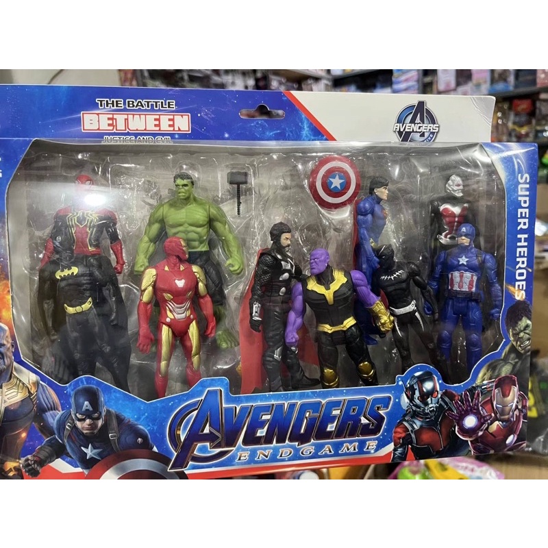 MAINAN ANAK FIGURE ROBOT AVENGERS / DC HULK THOR CAPTAIN IRON MAN ISI 10 HERO