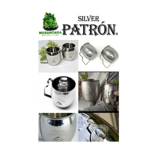 Patron Tequila Signature Mule Mug PATRÓN Stainless Steel Cocktail Mug