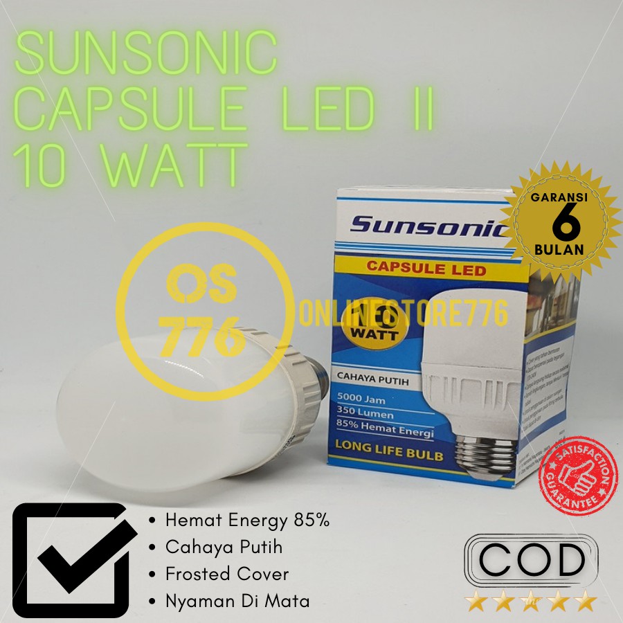 Lampu Sunsonic Capsule 10w Lampu LED 10 Watt Bohlam