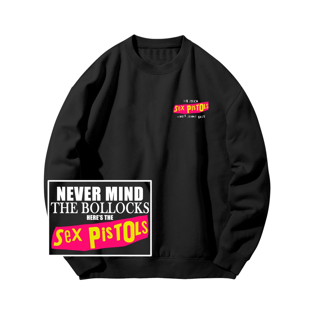 SWEATER PRIA DISTRO CREWNECK BAND SEX PISTOLS BAHAN KATUN FLEECE TEBAL