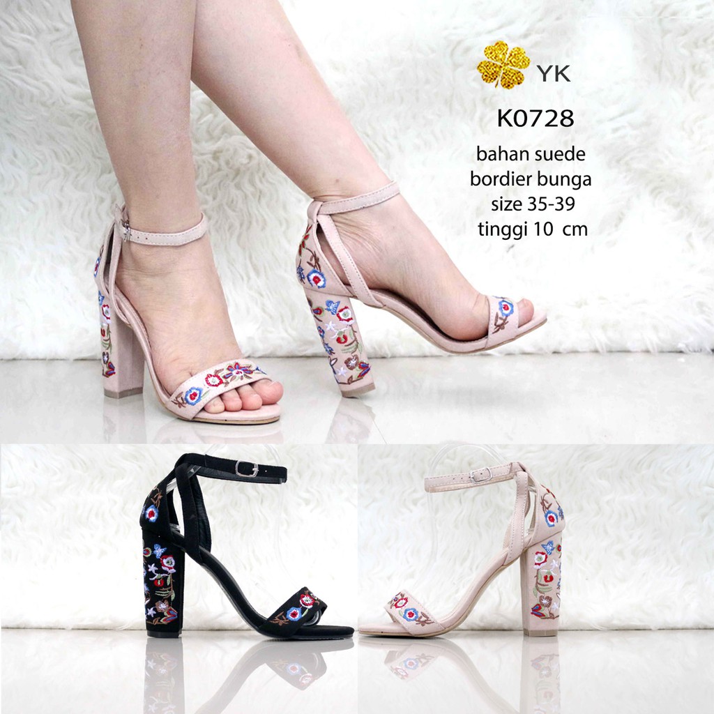 YKshoes 0728 chungky heels 10cm 10 cm hak gemuk  tahu 