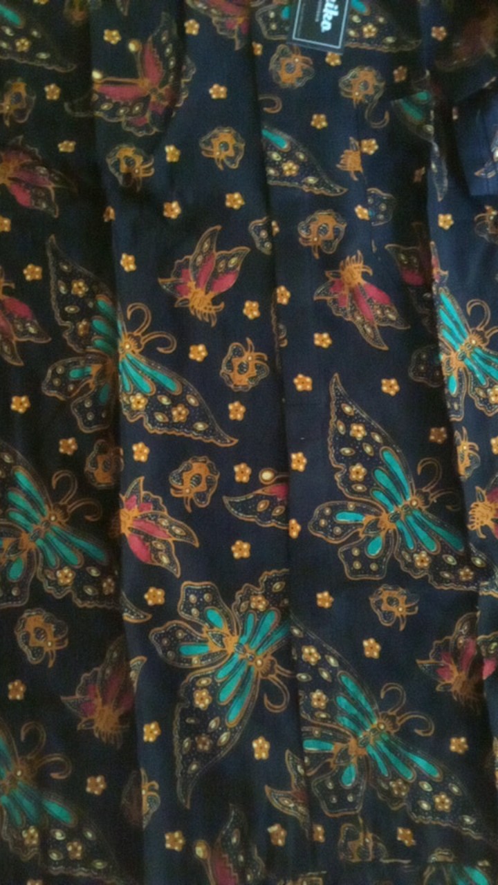 Coupel Gamis Batik Sogan Padi Kombinasi Batik Modern