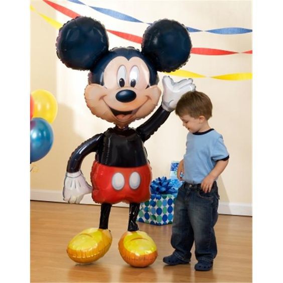  Balon  Aluminum Foil Bentuk Mickey  Mouse  Untuk Dekorasi  