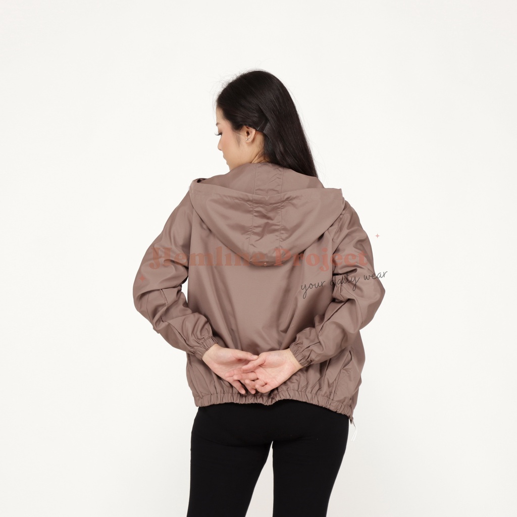 Aima Jaket Choco - Jaket Parasut Hoodie Wanita