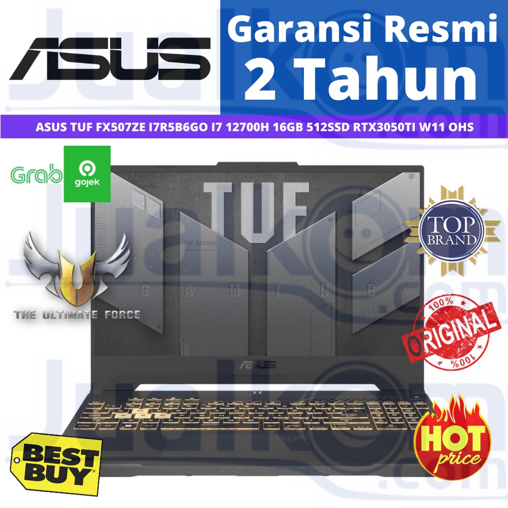 ASUS TUF FX507ZE  I7R5B6GO Core I7 12700H 16GB 512SSD RTX3050TI 15.6 FHD W11 OHS