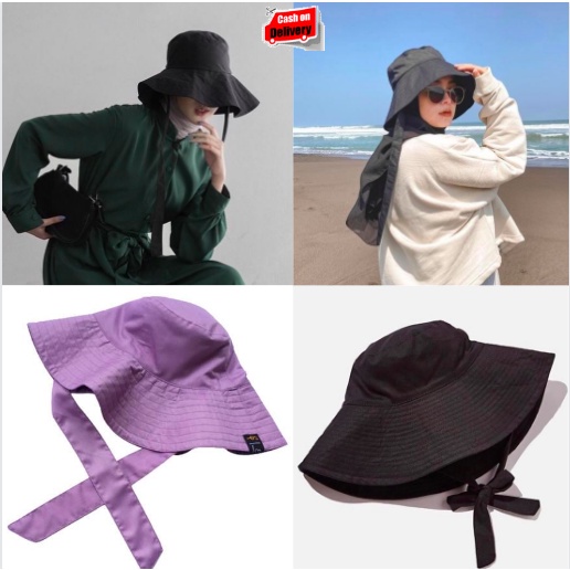 Bucket Wide / Bucket Hat Pantai / Bucket Hat Selebgram Pantai Remaja Dewasa