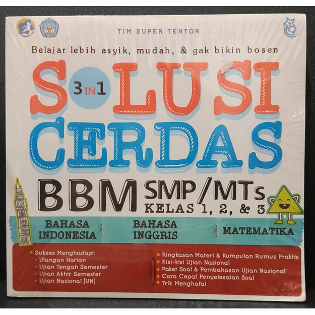 Buku Soal Cerdas BBM Bahasa Indonesia Bahasa Inggris Matematika SMP Kelas 7,8,9
