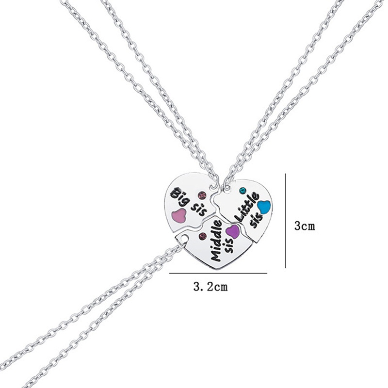 Fancyqube 3pcs / Set Kalung Best Friend Forever Bff Friend Untuk Hadiah