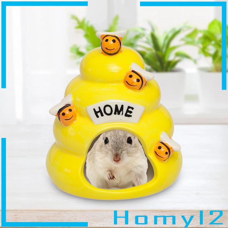 [HOMYL2] Cute Ceramic Hamster Cage Mouse Easy Clean Animal House Hideout