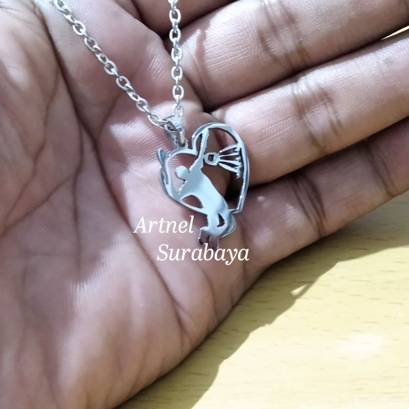 Kalung Bulutangkis Badminton Lovers Stainless Monel
