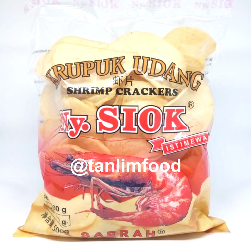 Krupuk Udang Oval Ny. Siok 500gr + Sambal Teri Tanlim