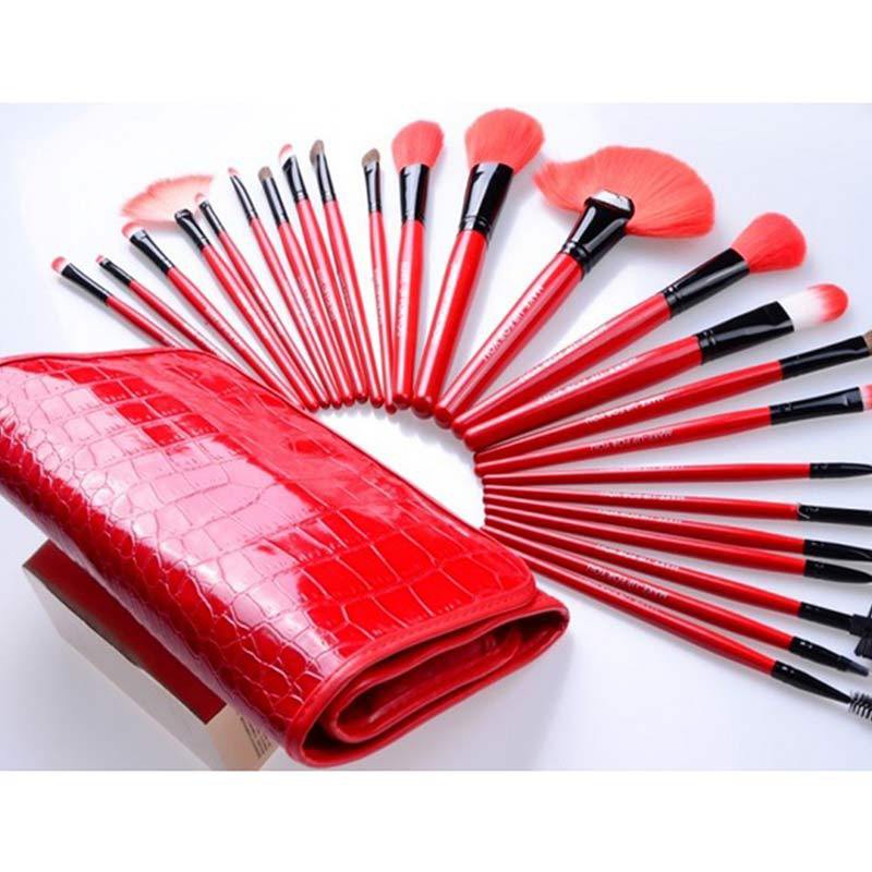 ISI 24 PCS Kuas Make Up Cosmetic Brush with Pouch Professional Brushes