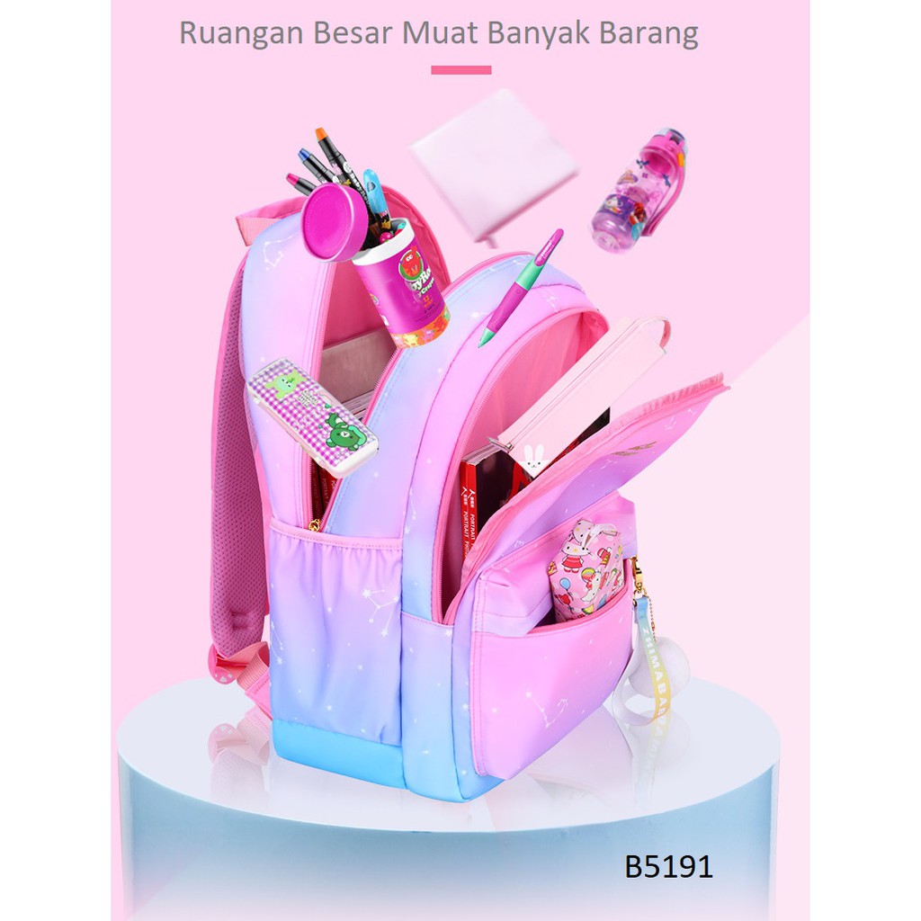 DRAB2271 Tas sekolah anak cewek / ransel anak cewek / Tas sekolah impor