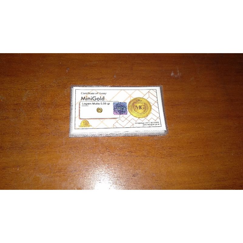 MiniGold Emas Mini Gold Logam Mulia Antam 0.05 gram 24 karat 99.96