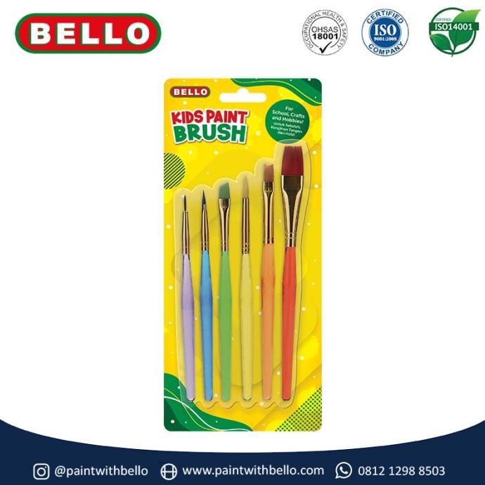 

PROMO BELLO KIDS PAINT BRUSH - Set 6 Kuas Lukis Anak dan Bayi/CAT AKRILIK SET/CAT AKRILIK SET 24 WARNA/CAT AKRILIK PASTEL/CAT AIR/CAT AIR LUKIS SET/CAT AIR GIOTTO/KUAS LUKIS 1 SET/KUAS LUKIS KECIL/KUAS LUKIS LENGKAP/KANVAS LUKIS/KANVAS LUKIS SKETSA/KANVAS