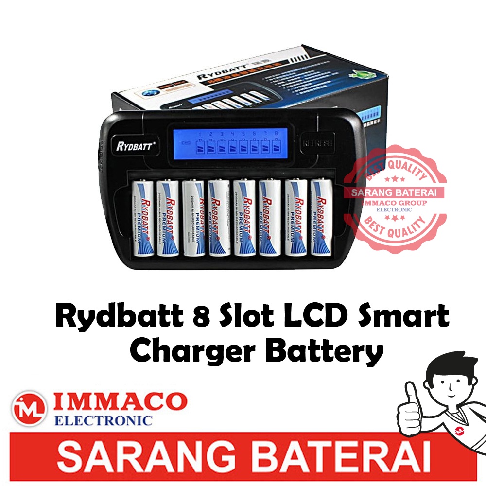 Rydbatt 8 Slot LCD Smart Charger Battery