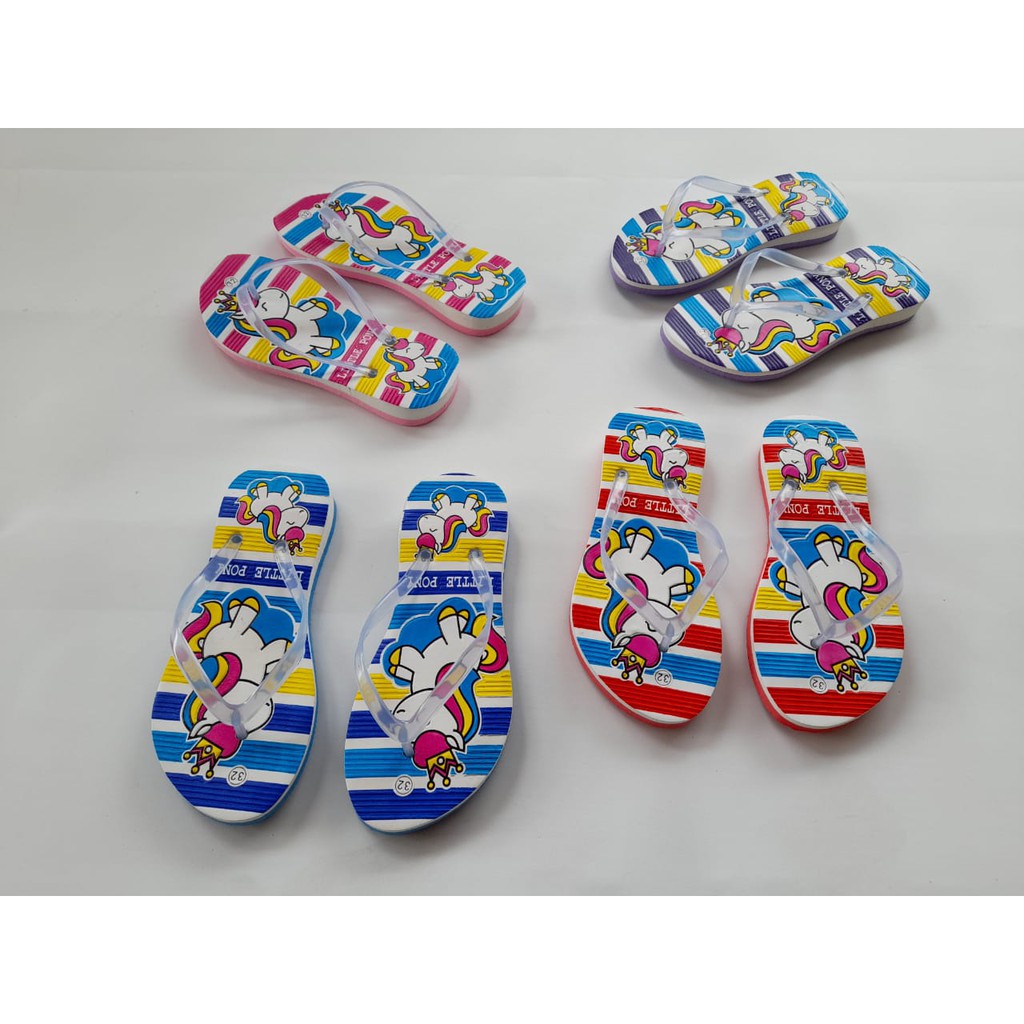 sendal unicorn sandal jepit anak perempuan sandal anak spon cewek murah