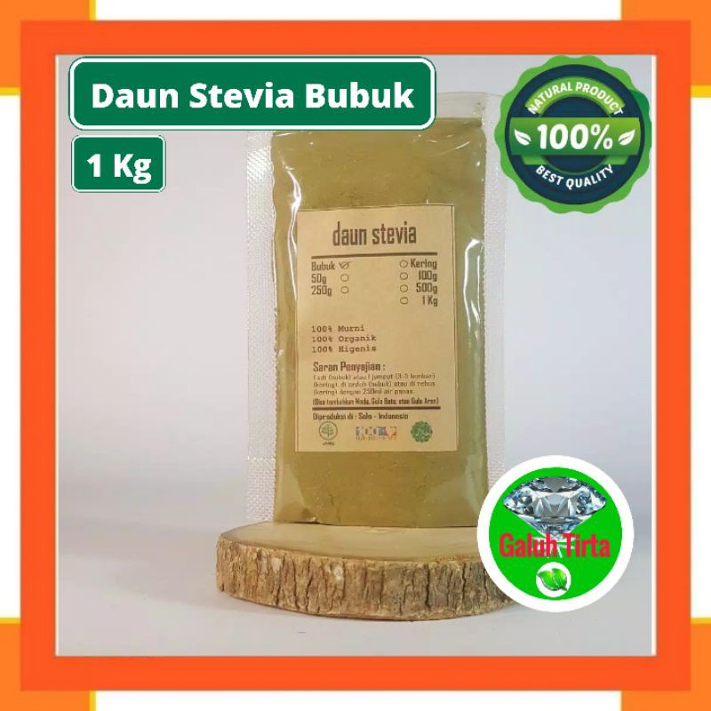

DAUN STEVIA BUBUK 1000 GRAM / 1 KG - Stevia Rebaudiana - MURNI -
