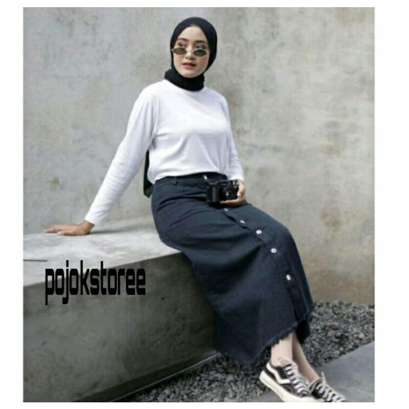 ROK JEANS DENIM STRECTH MODEL A ROK SPAN JEANS PANJANG WANITA KEKINIAN PREMIUM
