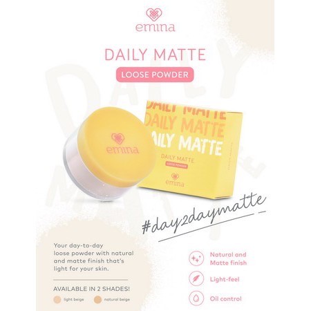 EMINA Daily Matte Series | BB Cream / Loose / Compact Powder