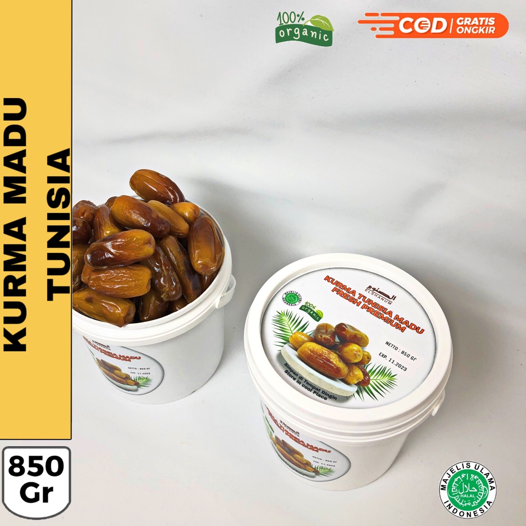 

Kurma Tunis Madu Ember Super Premium Grade A Korma Ajwa Toples Jumbo 850gr | Kurma Ras.ayu