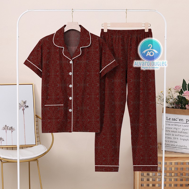 Max Fashions Set Kemeja Tidur Lengan Pendek Bermotif Polka Dot Dan Piyama Panjang Alvaro Outlet Piya