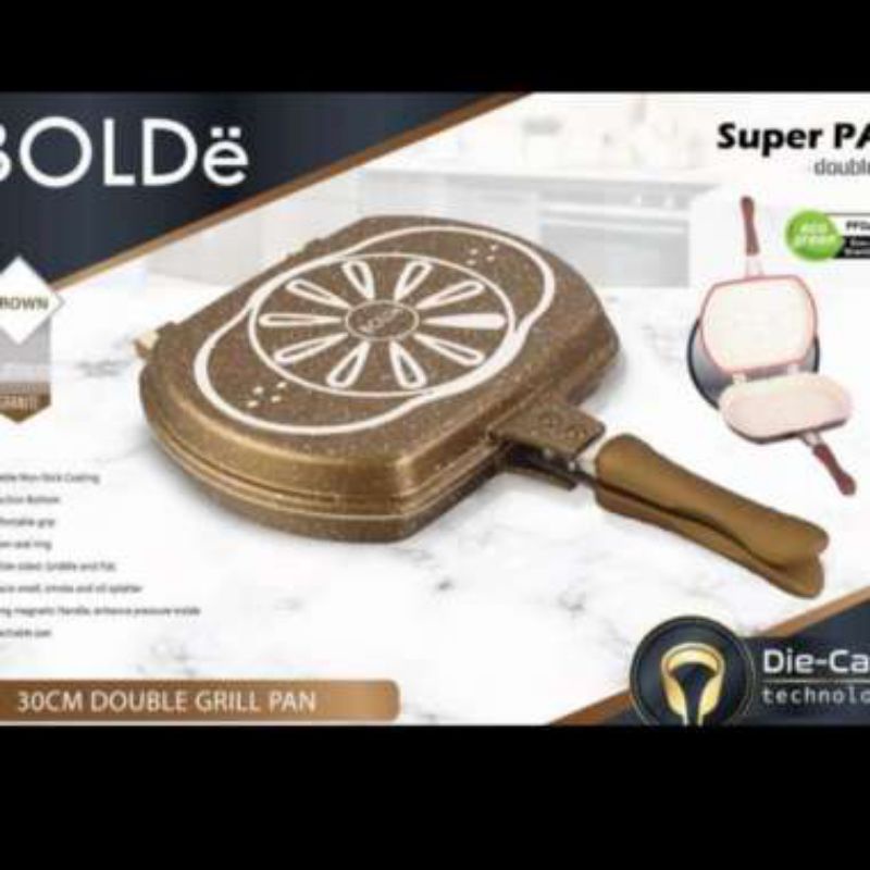 BOLDE SUPER PAN DOUBLE GRILL PAN 30 cm BROWN