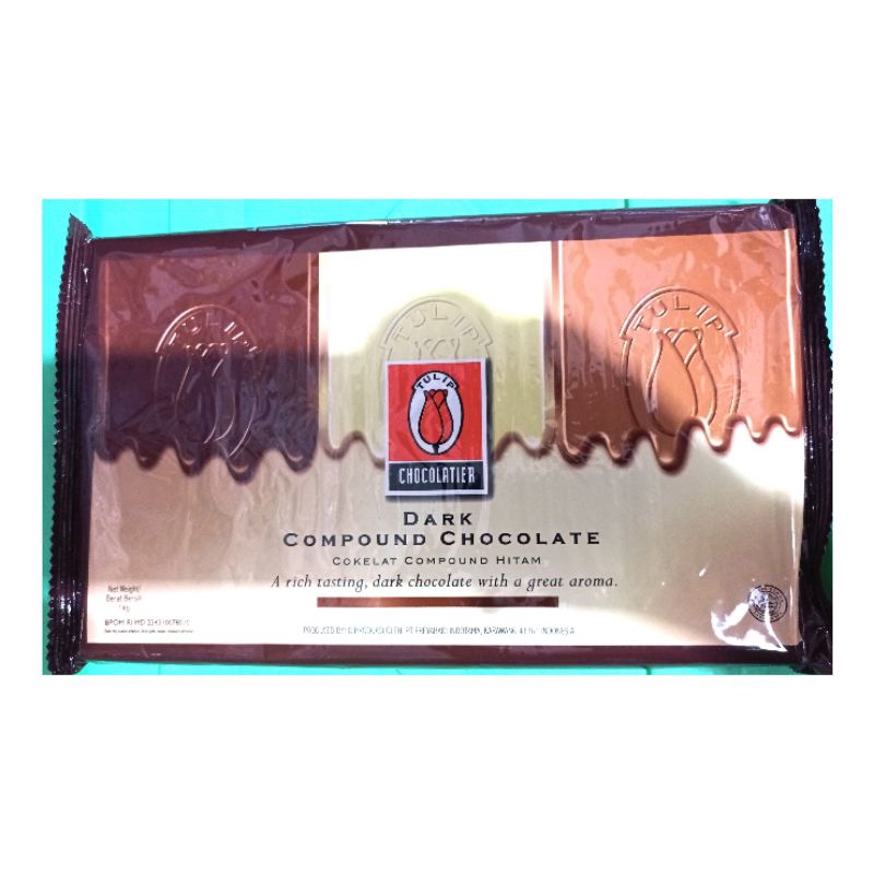 TULIP Dark Compund COKLAT 1kg / Dark Coklat Tulip Compound Batang 1 kg