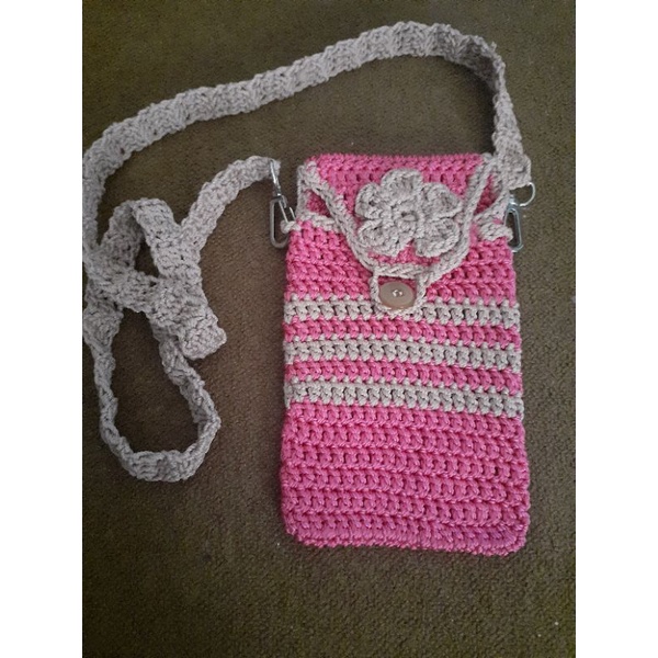 Tas Rajut Rajutan || Tas selempang wanita || Tas mini Muat 2 hp