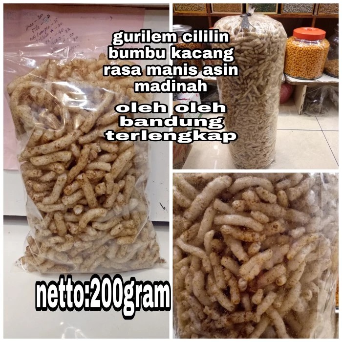 

KERUPUK GURILEM ASIN BUMBU KACANG / GURILEM CILILIN 200 GR