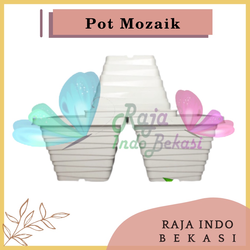 Pot Segi Empat Mozaik 21 Putih Garden Of Love Pot Plastik Putih Murah Mirip Pot Kenanga 21 Putih - Pot Kotak Panjang Tinggi Putih Besar