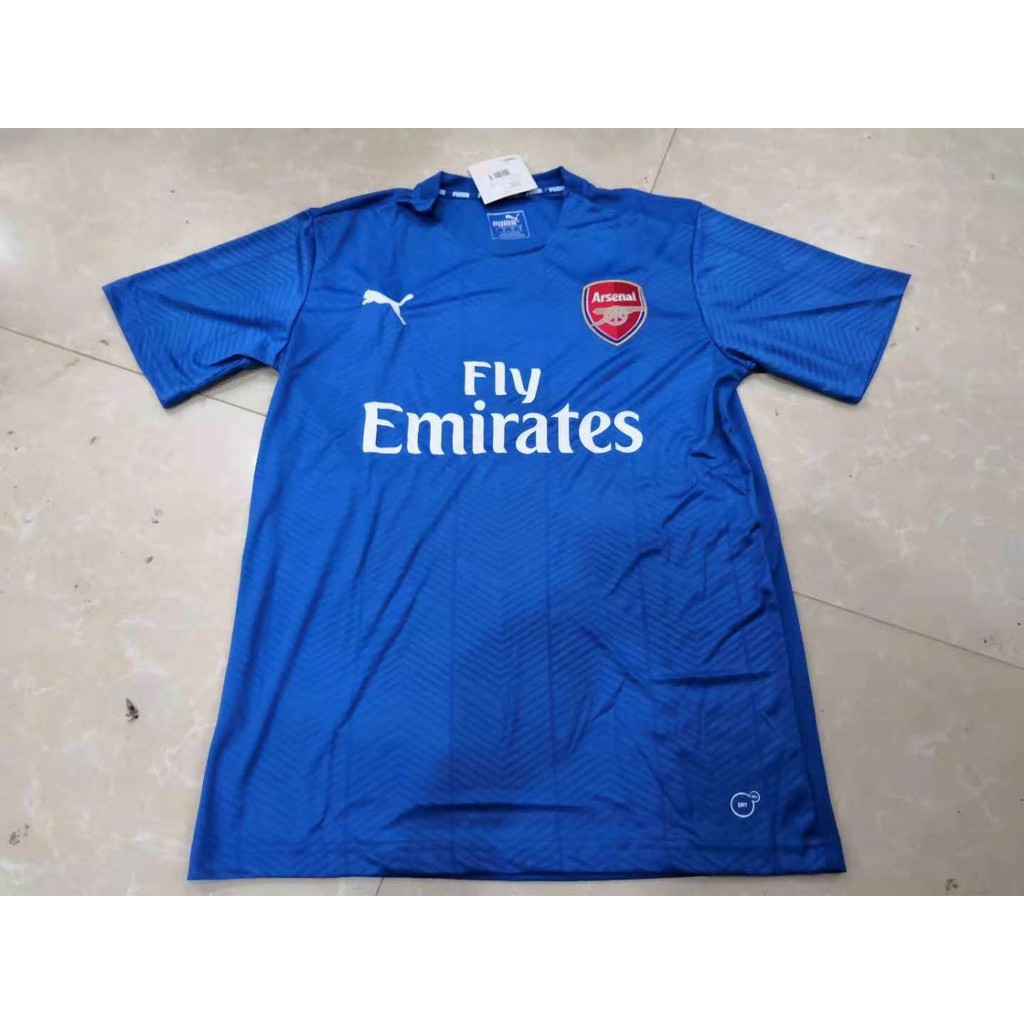 ARSENAL PREMATCH BIRU jersey bola training 2018 2019 grade KRi HOF Jersey Bagus KR