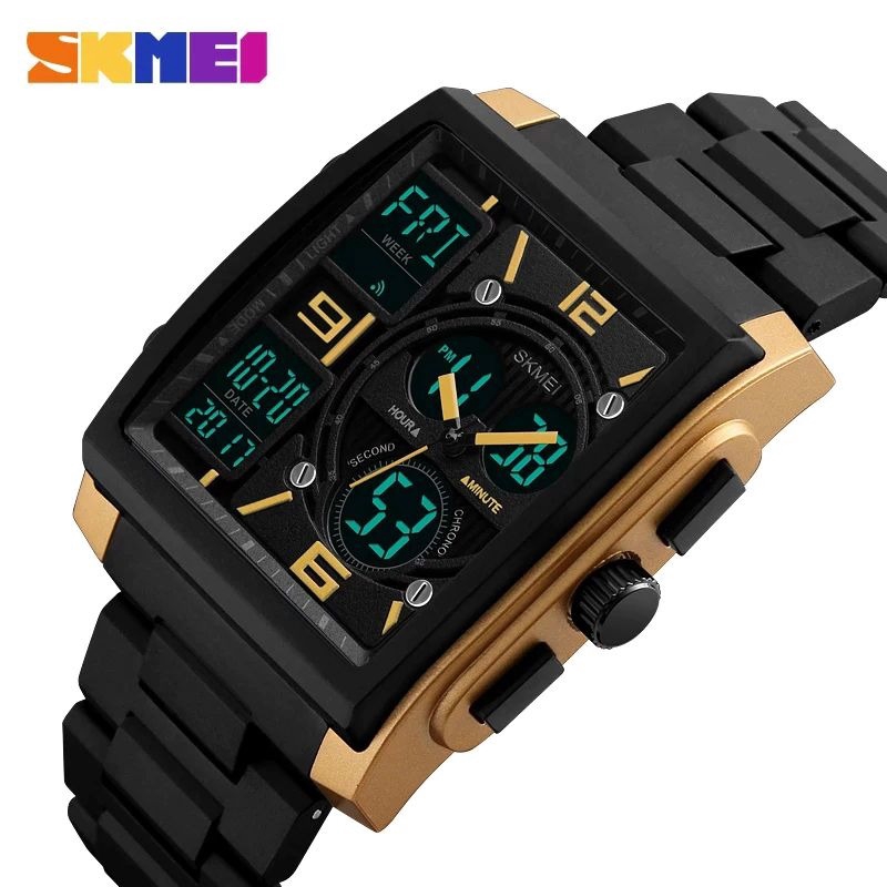 SKMEI 1274 Jam Tangan Pria Rantai Digital Analog WK-SBY