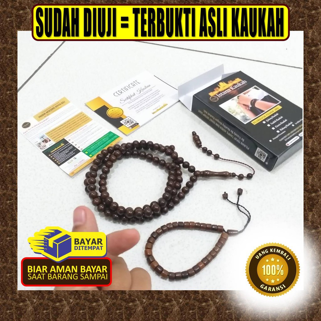 KHAS MEKKAH, TASBIH KOKKA 99 BUTIR 8 MM Kaukah Mesir Asli