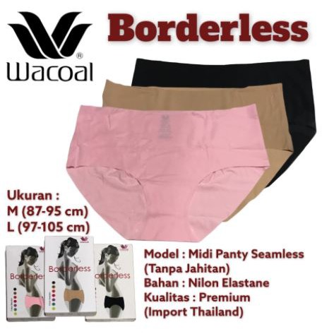 Wacoal Panty Borderless IP 6502 / Seamless Midi Premium Import