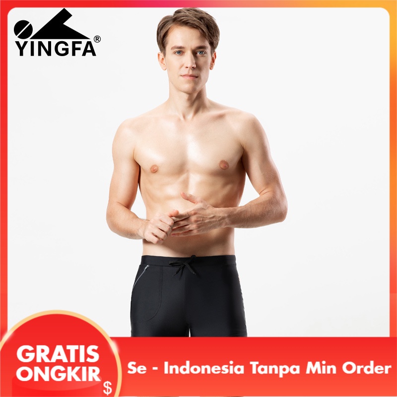 Yingfa Celana Renang Pria Boxer Panas Celana Olahraga Ukuran Besar