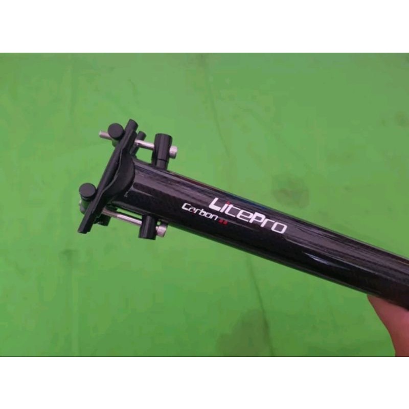 LENGKAP &amp; TERMURAH !!! LITEPRO SEATPOST SEPEDA LIPAT DIAMETER 33.9MM 31.8MM 25.4MM 33.9 31.8 25.4 TIANG SADDLE SELI FOLDING BIKE BICYCLE JOG JOK LITE PRO ALLOY ALUMUNIUM MINION MINI CARBON KARBON