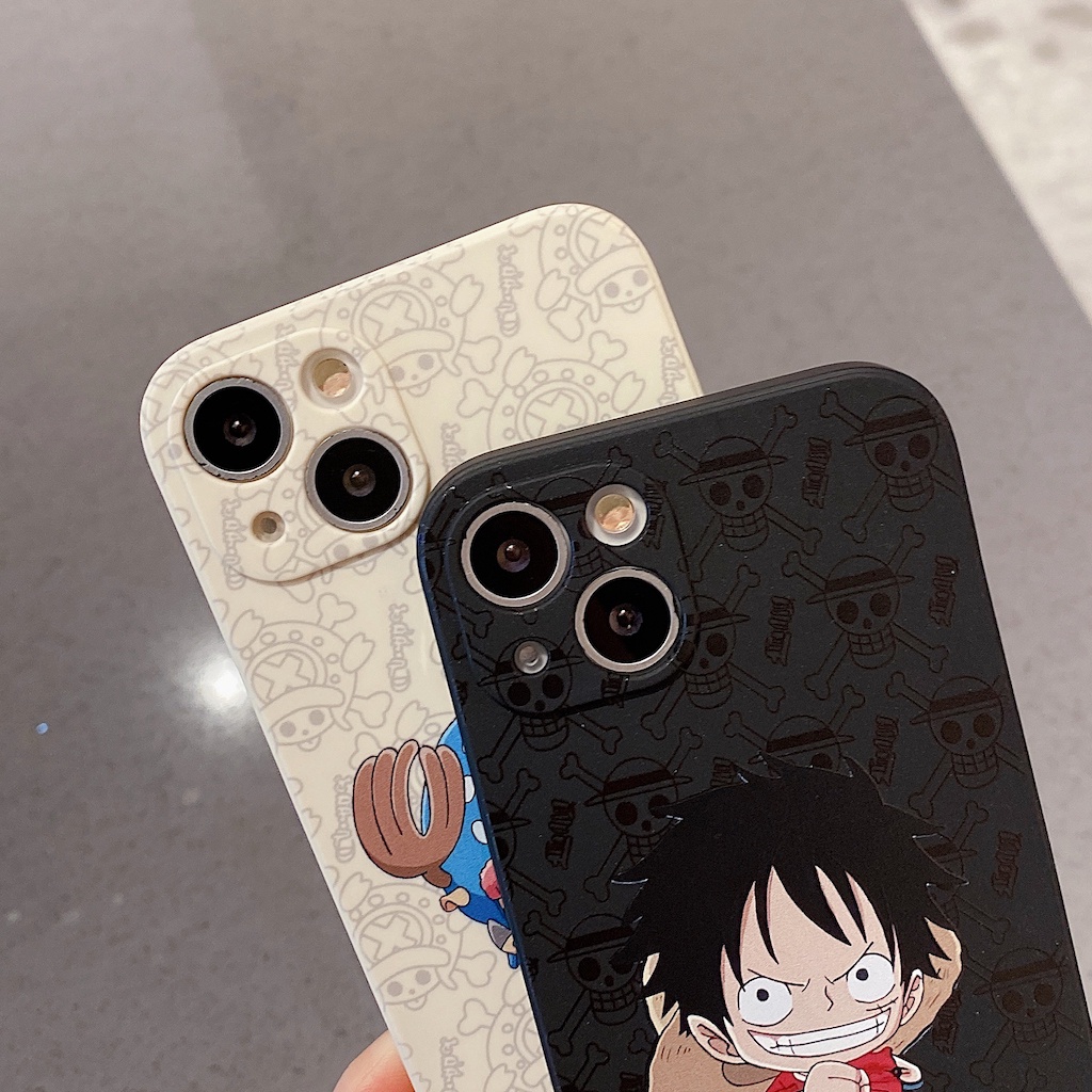 Soft Case Silikon Motif Anime One Piece Untuk IPhone 11 12 13 Pro Max X XS XR 7 8 Plus