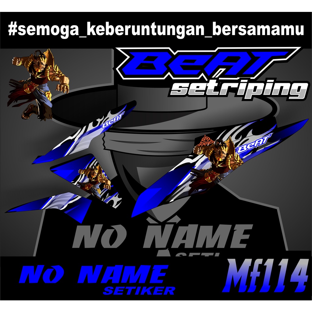 striping semi full setiker stiker beat fi (mf14) 2013-2015 variasi stiker motor honda setriping beat