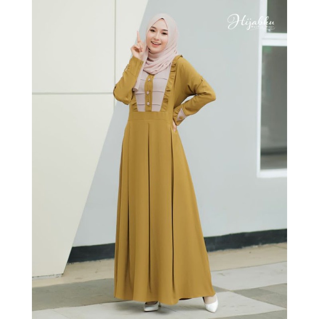GAMIS ALESHA DRESS ORI HIJABKU BY ANNASYA FASHION | GAMIS TERBARU