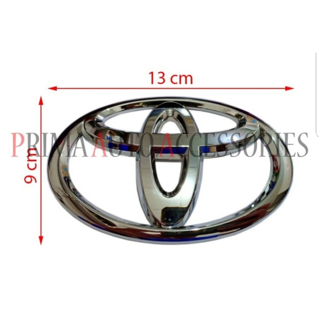 Emblem Logo Toyota 13 cm Mobil Universal Chrome