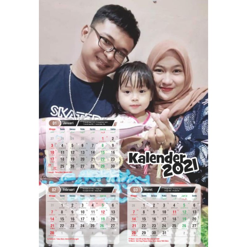 

Kalender Custom 4 Lembar (format 3 bulan perlembar)