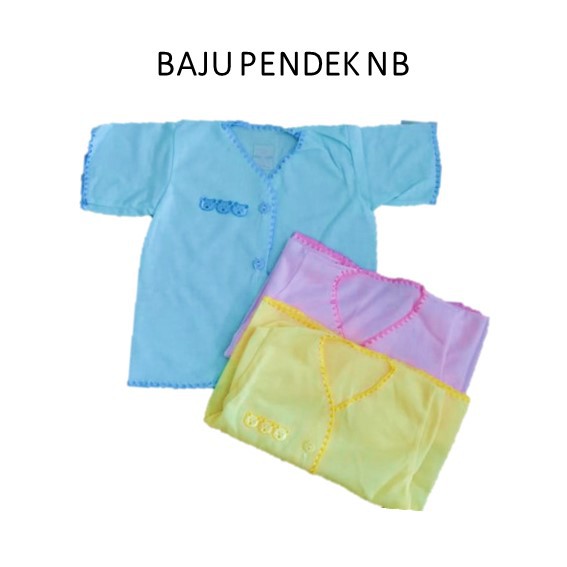 BOBOKO Baju bayi newborn 0-6 Bulan Warna Polos Bahan Katun Bordir-BELLASHOP