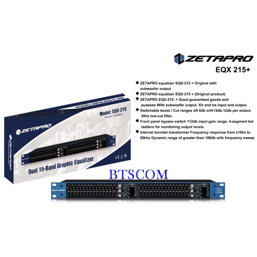EQUALIZER ZETAPRO EQX215+ SUBWOOFER EQX 215+ ORIGINAL