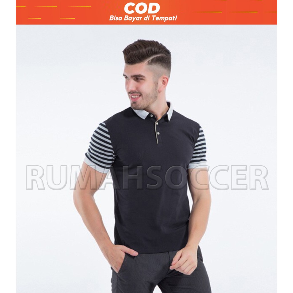 Kaos Pria Terbaru Lengan Pendek Merah Maroon ASOKA Kerah Polo Shirt  Distro Original Bandung