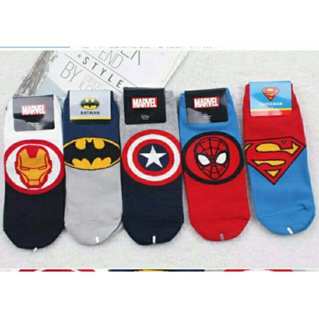 Kaos Kaki Korea Dewasa Marvel Superhero