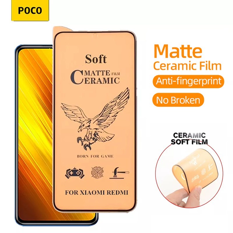 Xiaomi Poco X3 GT 6.6&quot; Tempered Glass Full Layar Bening Anti Blue 10D Ceramic Matte Clear Anti Spy Full